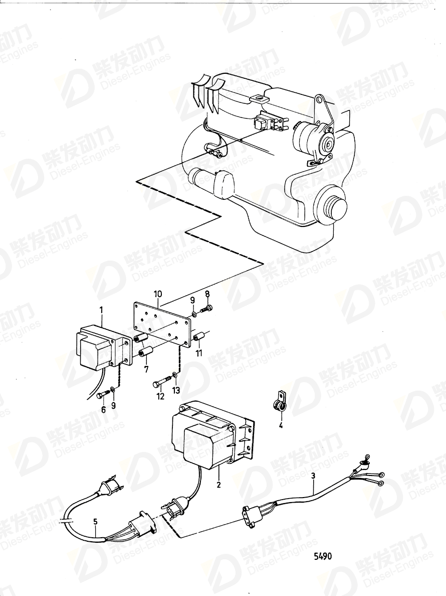 VOLVO Cable block 842146 Drawing